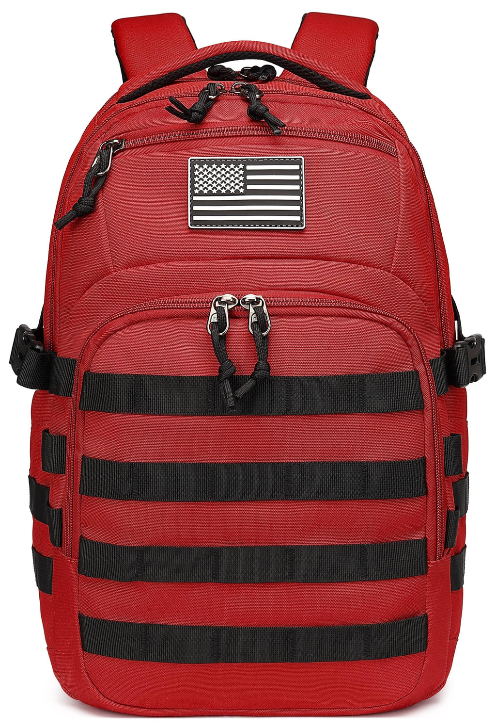 Wotony Military tactical backpack, backpack for men black small tactical assault bag (red, 18.5 inch)