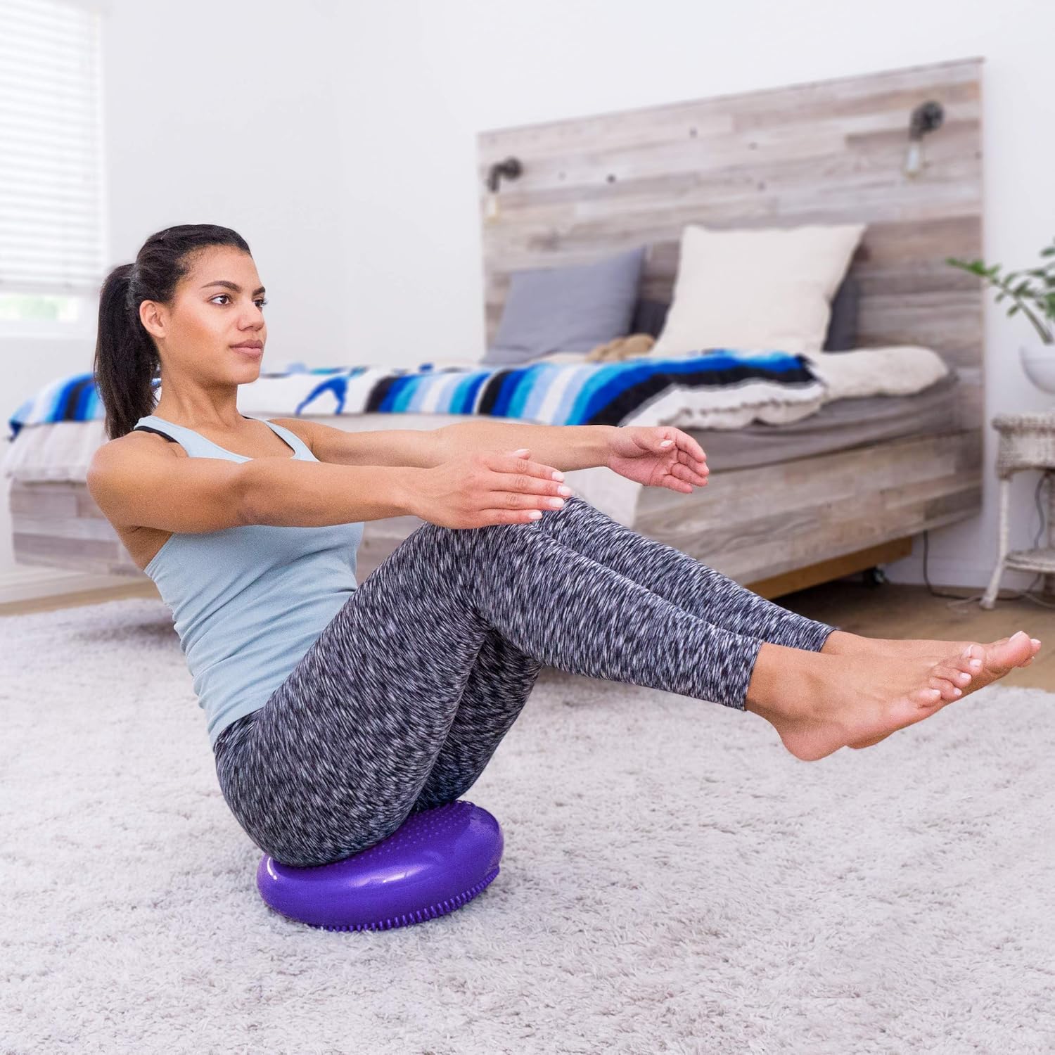 ProsourceFit Core Balance Disc - 14” Trainer with Pump for Enhanced Posture and Stability