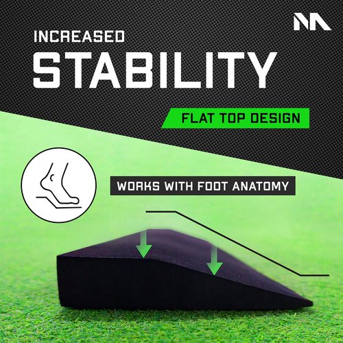 Motion Molds Squat Wedge Block - Slant Board For Squats, Heel Elevated Squatting Foam Platform For Weight Lifting, Home Gym Leg Workout Wedges & Calf Exercise Equipment for Fitness Workouts