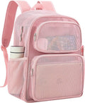 MAY TREE Heavy-Duty Mesh Backpack - Large Capacity Travel Bag for Beach & Hiking with Padded Straps