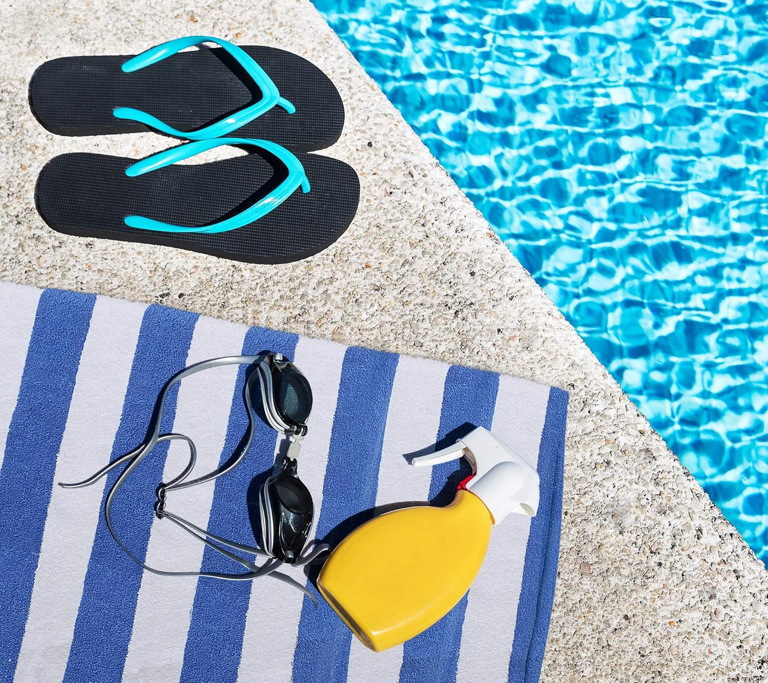 Utopia Towels Jumbo Beach Towel - 100% Ring-Spun Cotton, 600 GSM, Super Soft & Quick-Dry | Blue & Beige, 35x70 Inches