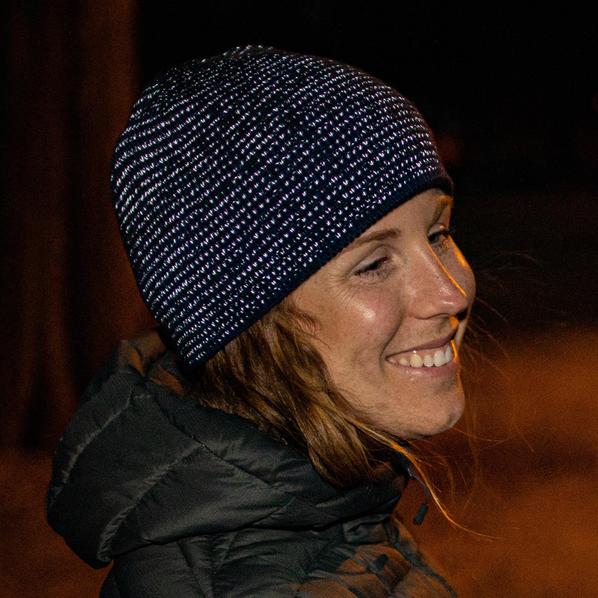 Sunday Afternoons Nightfall Reflective Beanie, Ultra-Soft Acrylic Knit, Reversible Skull Cap, High Visibility for Running, Biking Safety, Winter Hat for Men & Women, Overcast/Quarry, One Size