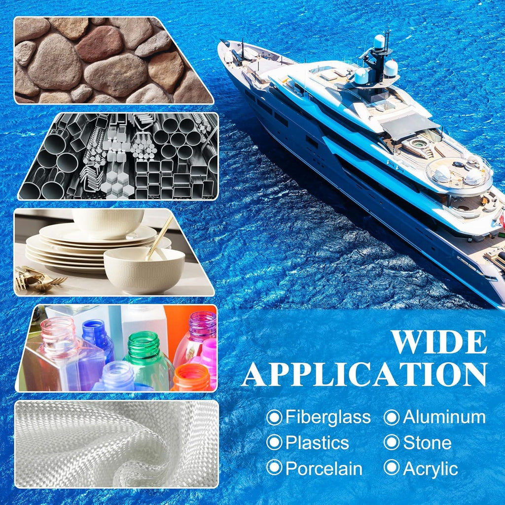 Skiennix Fiberglass Repair Kit - 100ml White Gel Coat for Boats, Surfboards & More | Fix Cracks & Chips