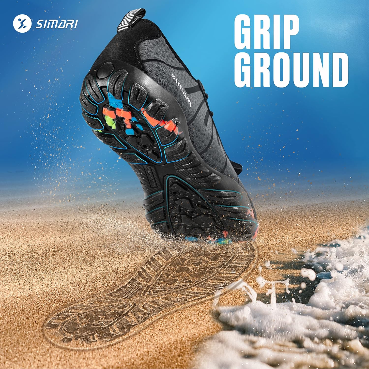 SIMARI Water Shoes - Quick-Dry Barefoot Aqua Socks for Surfing, Swimming & Beach Sports | Lightweight Non-Slip Design