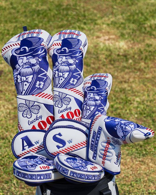 Big Teeth Putter Cover, Mallet Putter Cover Magnetic Heel Shafted Mallet Putter Golf Head Cover Hundred Dollars for Golf Clubs Most Brand