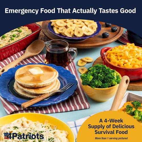 4Patriots 4-Week Survival Food Kit - Long-Lasting Emergency Food Supply | 192 Servings, 25-Year Shelf Life