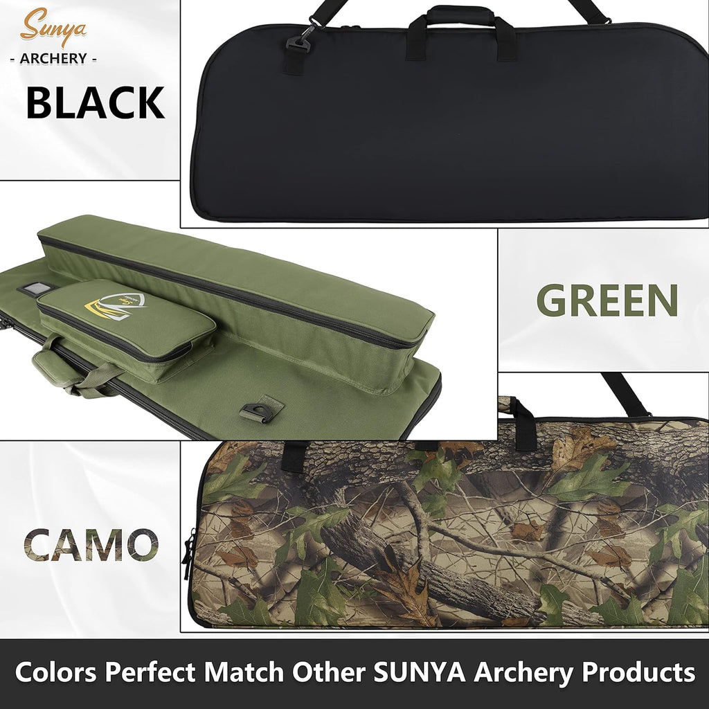 SUNYA Compound Bow Case - Neoprene String Protection & Padded Sling | Soft Carrying Case for Archery Gear
