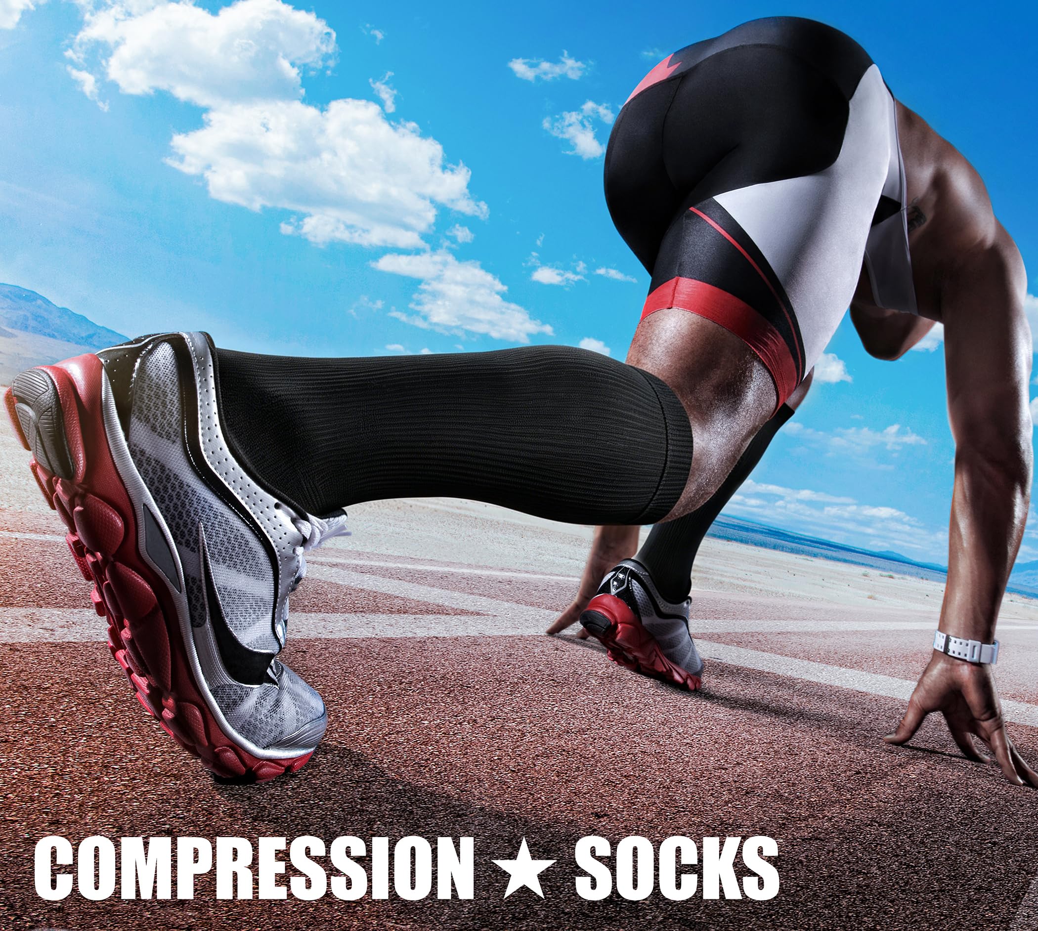 CHARMKING Compression Socks for Women & Men Circulation (3 Pairs) 15-20 mmHg is Best Athletic for Running, Flight Travel, Support, Cycling, Pregnant - Boost Performance, Durability (S/M, Multi 53)