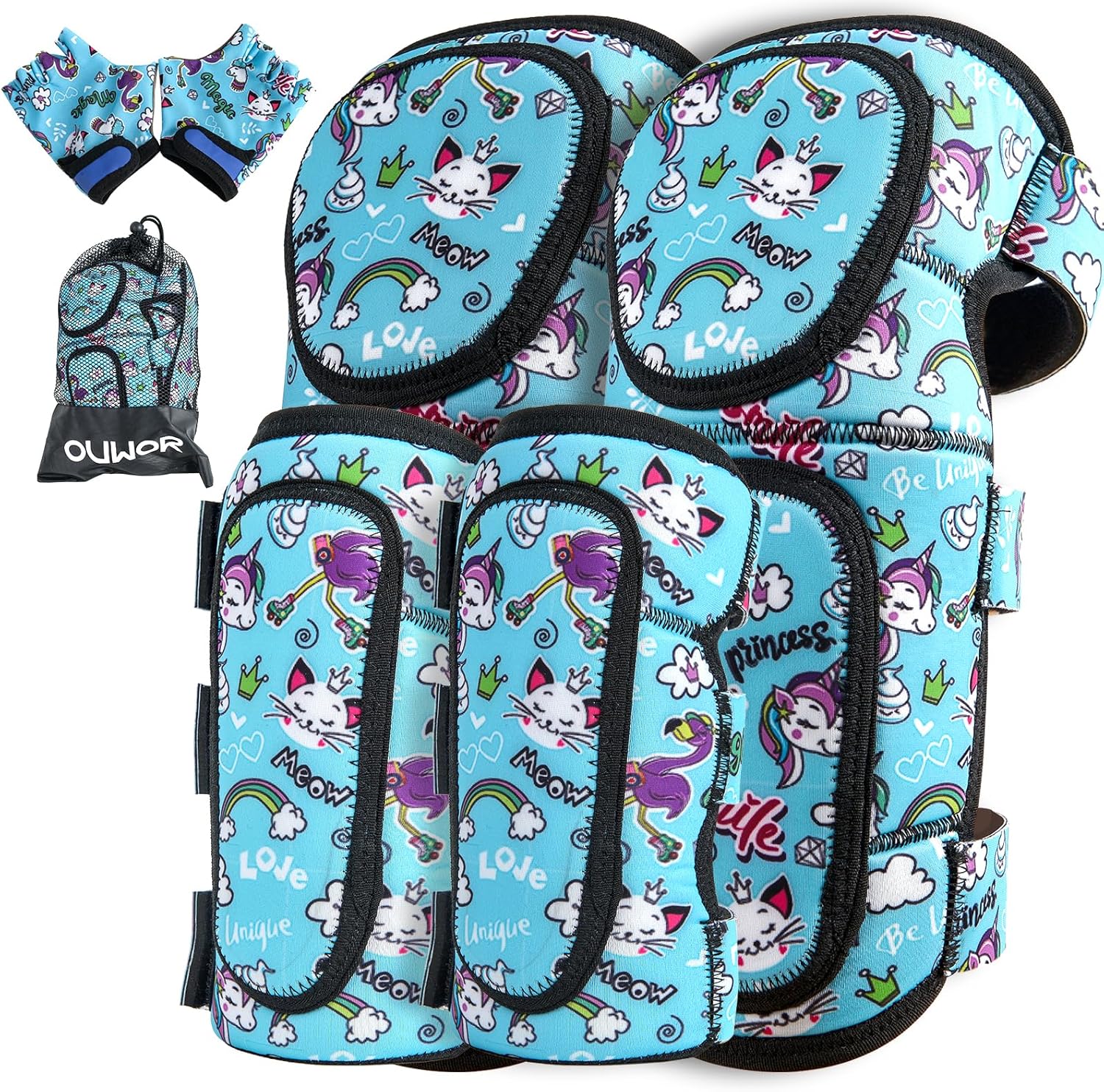Skiennix Kids Soft Knee and Elbow Pads - Protective Gear for Boys & Girls | Ideal for Biking, Skiing & Skating