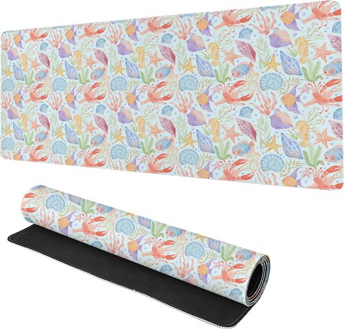 **icolor XXL Extended Gaming Mouse Pad - Non-Slip Base with Stitched Edges | 35.4 x 15.7 in Desk Mat for Home Office & Gamers**