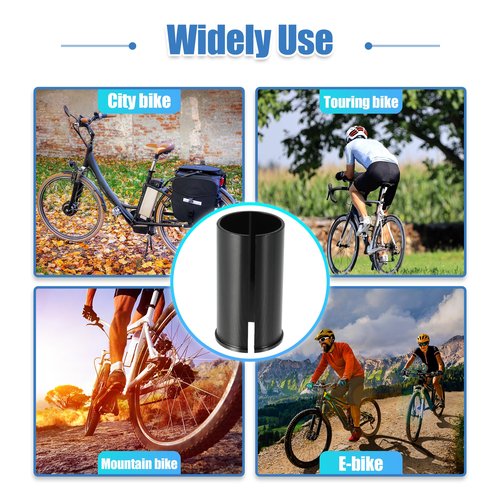 X AUTOHAUX 2 Pcs 28.6mm to 31.8mm Bicycle Bike Seat Post Tube Adapter Seatpost Reducing Sleeve Adapter Aluminium Alloy Black