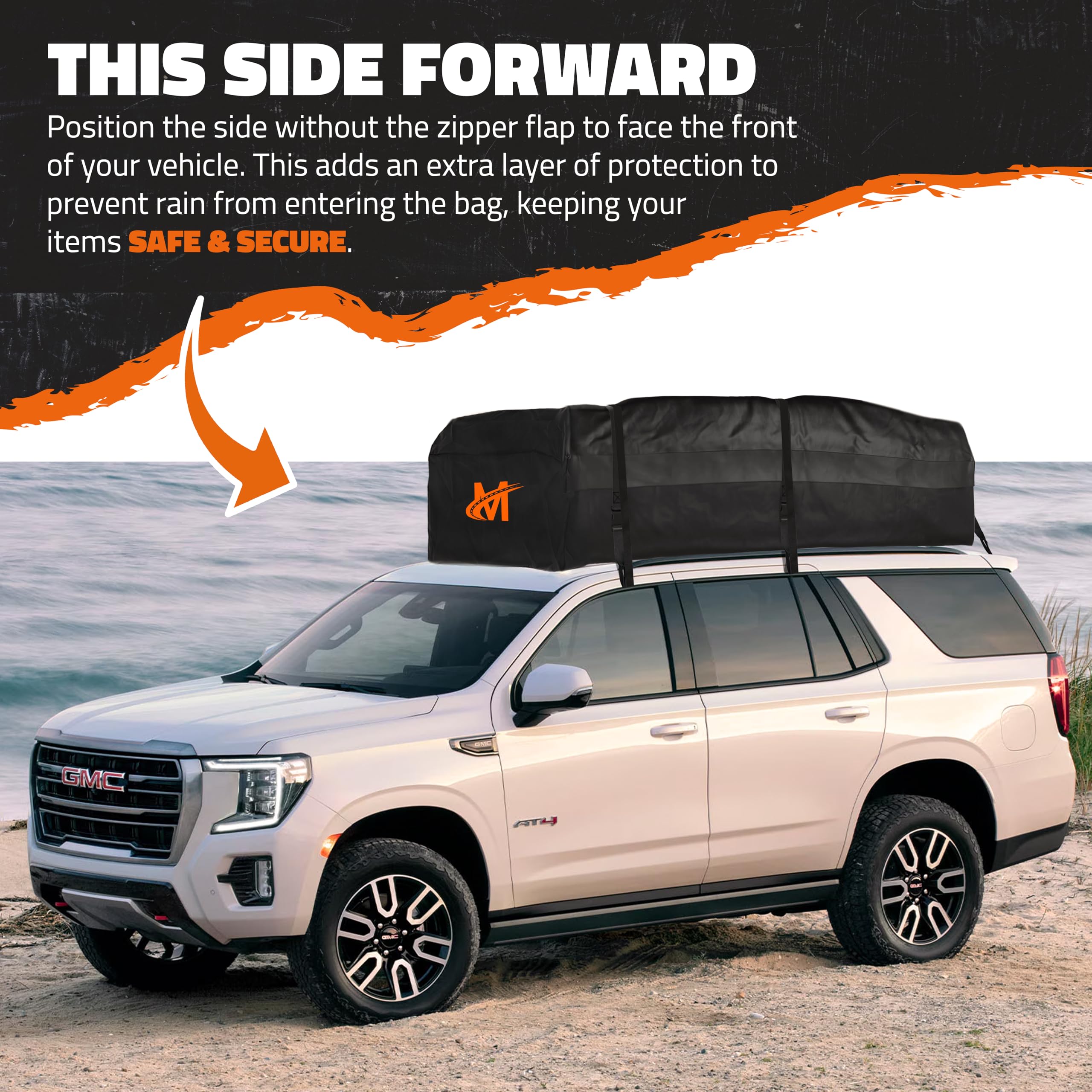 Mockins XXL 50 CuFt Heavy Duty Car Rooftop Cargo Carrier Bag 85"x50"x20"