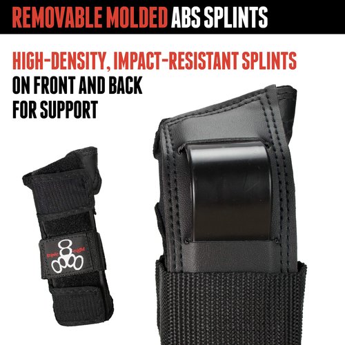 Triple Eight Saver Series Wristsavers (Black, Medium) and Covert Knee Pads (Medium, Black) Skateboarding Protection Gear Bundle