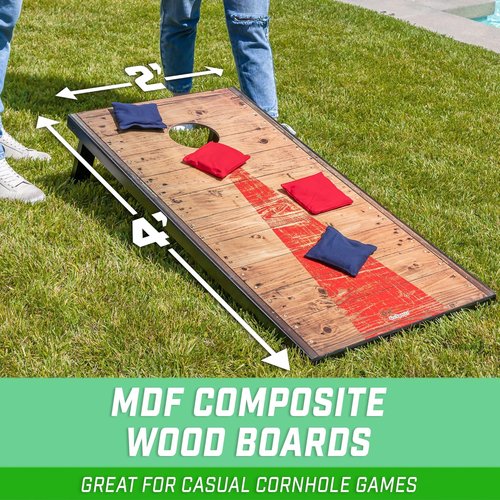 GoSports Portable Cornhole Sets - 8 Styles Available | Choose 4x2 ft or 3x2 ft with 8 Bean Bags & Travel Case