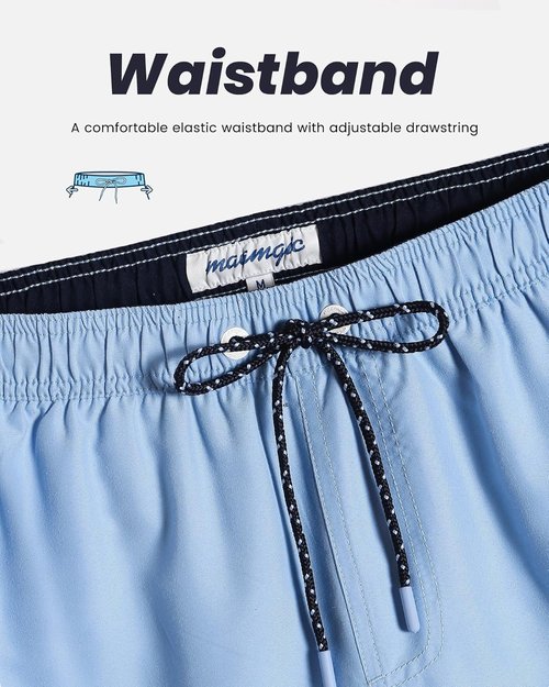 Maamgic Men's Swim Trunks - Quick Dry Swim Shorts with Mesh Lining | Fun Bathing Suits, 7-Inch