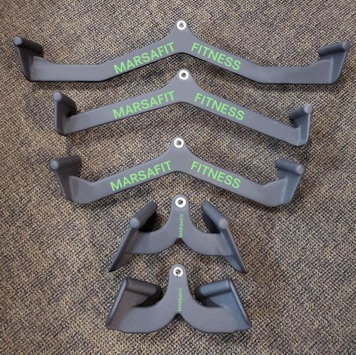 Home Gym Fitness Rowing T-bar V-bar Pulley Cable Machine Attachments, Bicep Curl Tricep Lat pulldown Bar Back Strength Training Handle Grips Lat Pull Down Bar Press Down Exercises (Length 9")