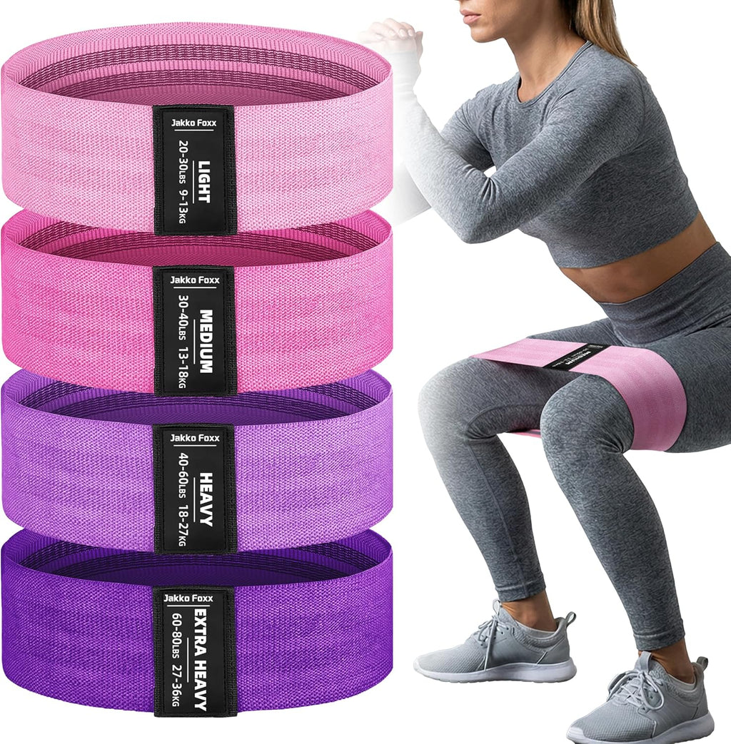 Skiennix Fabric Resistance Bands - Non-Slip Workout Bands for Legs, Glutes & Hips | Home Fitness Set