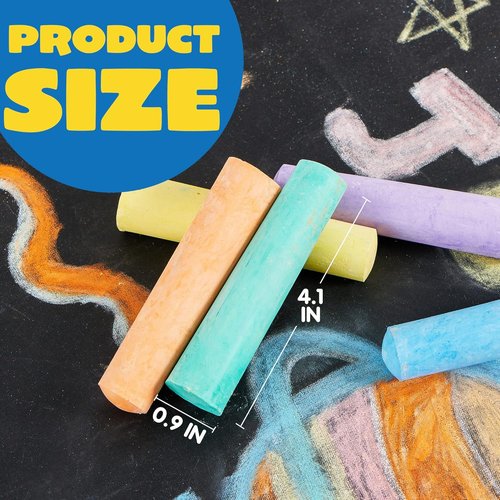 JOYIN 160 PCS Sidewalk Chalk Set | Non-Toxic, Washable Jumbo Chalk in 16 Vibrant Colors for Outdoor Art