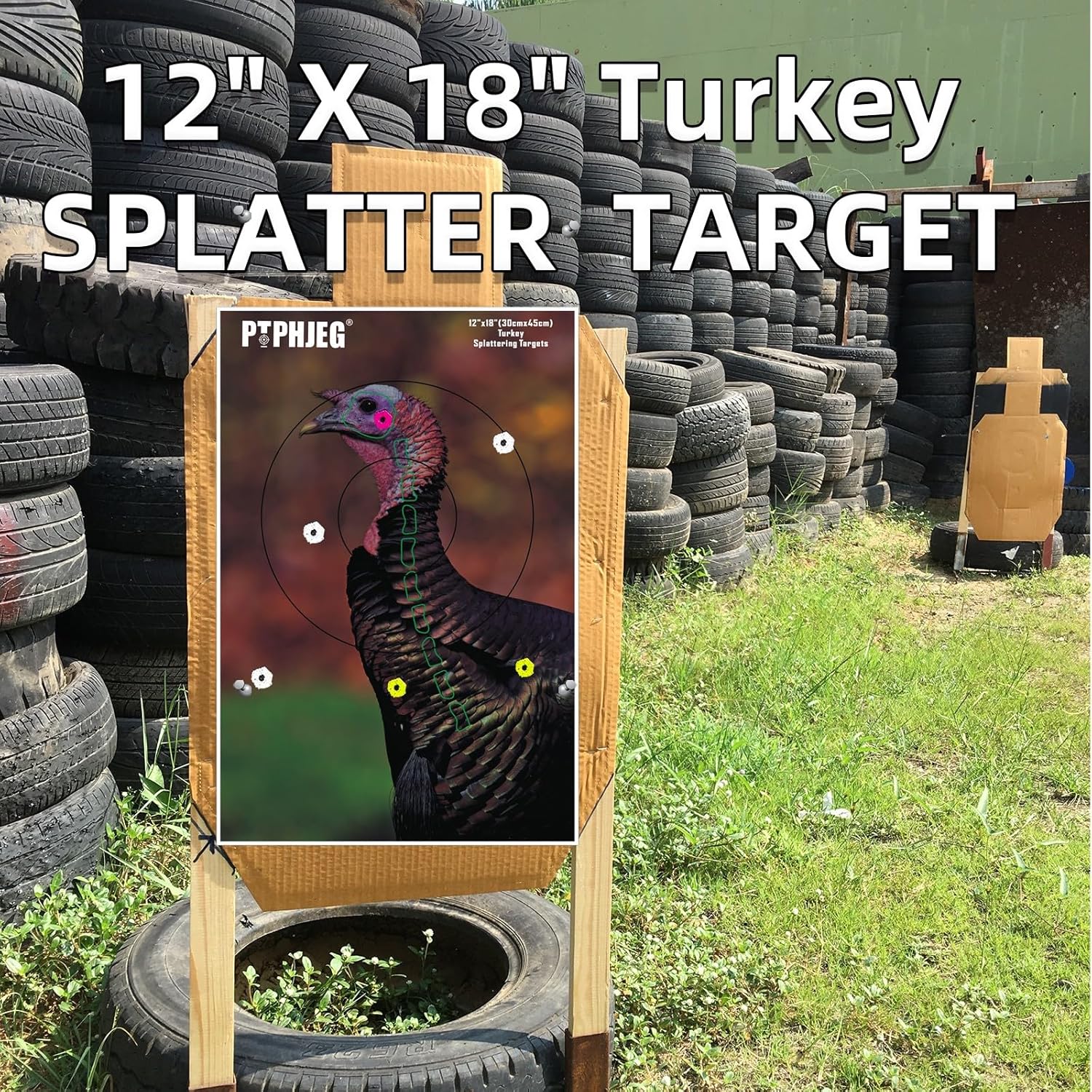 Photo-Realistic Small Game Animal Targets by [Brand Name] - Reflective Turkey Targets | 12"x18" - 10/25/50 Pack