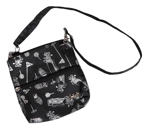 Women’s Golf Accessory Bag - Glove It - Ladies Detachable Strap Accessories Bag - 2 Pouch Zipper Bag - Cross Body Carry All Organizer Bag - Make Up, Travel, Wallet - 2018 Gotta Glove It