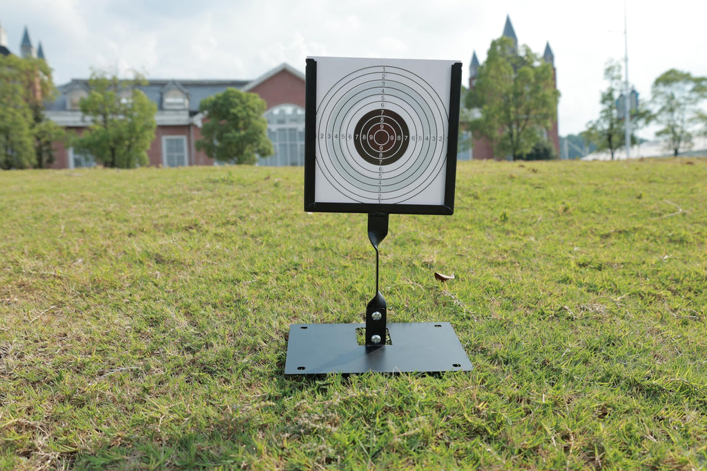 STRONCHUANBb Gun Target, Shooting Target, Slingshot Target, Comes with 20 Paper Targets, Square, Iron, Portable Design, Suitable for Outdoor Shooting and Hunting Shooting