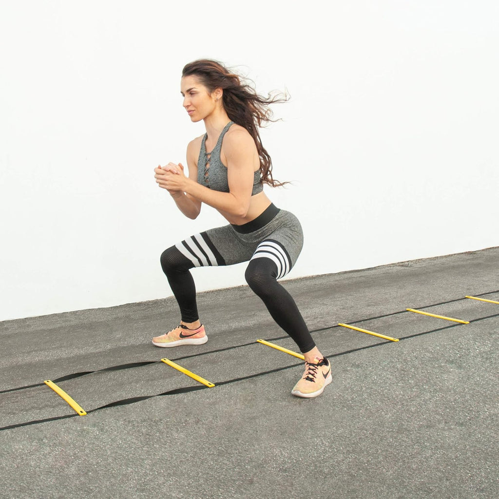 ProsourceFit Speed Agility Ladder - Enhance Speed Training & Sports Agility | 8, 12, 20 Rungs with Free Carrying Bag