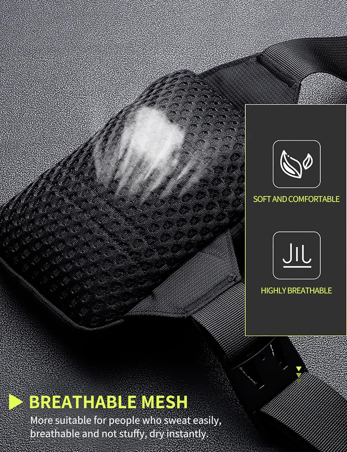 Peicees Mini Crossbody Sling Bag - Water Resistant Dual Pocket Phone Holder for Travel & Gym