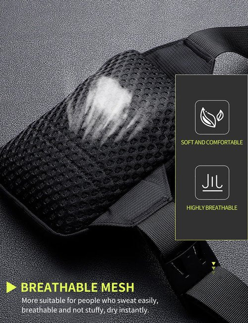 Peciees Mini Anti Theft Crossbody Sling Bag Small Chest Bag Dual Pocket Water Resistant Fanny Pack Running Phone Holder for Men Women Workout Travelling, 2 Sizes, Small Black