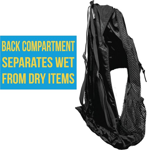 Athletico Mesh Swim Bag - Versatile Pool Bag With Wet & Dry Compartments | Ideal for Swimming, Beach & Camping