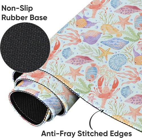 **icolor XXL Extended Gaming Mouse Pad - Non-Slip Base with Stitched Edges | 35.4 x 15.7 in Desk Mat for Home Office & Gamers**