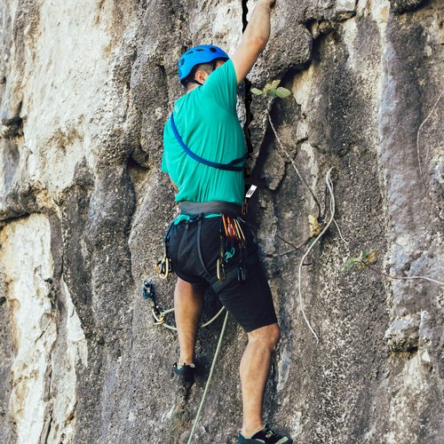 Rock-N-Rescue Daisy Chain - 60 Inches Long, 15 Pockets, 15.5 kN, Nylon Multi-Loop Sling, Made in USA, Rock Climbing, Firefighter, and Rescue Gear, Black