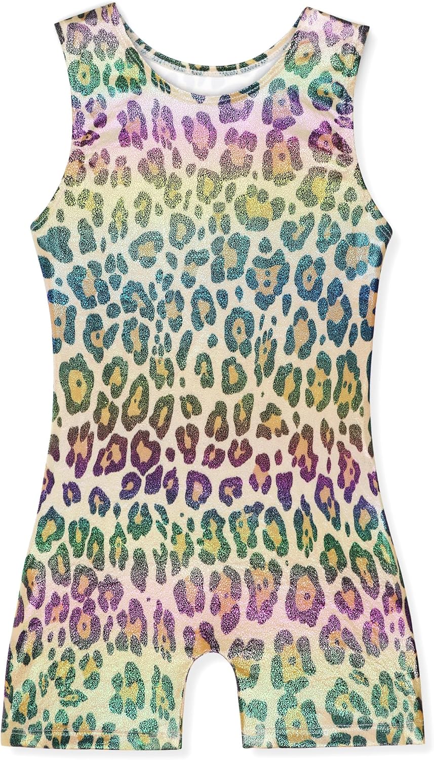 Skiennix Gymnastics Leotards for Girls - Sparkly Toddler Biketard Unitard | 2 Pack Kids Tumbling Outfits