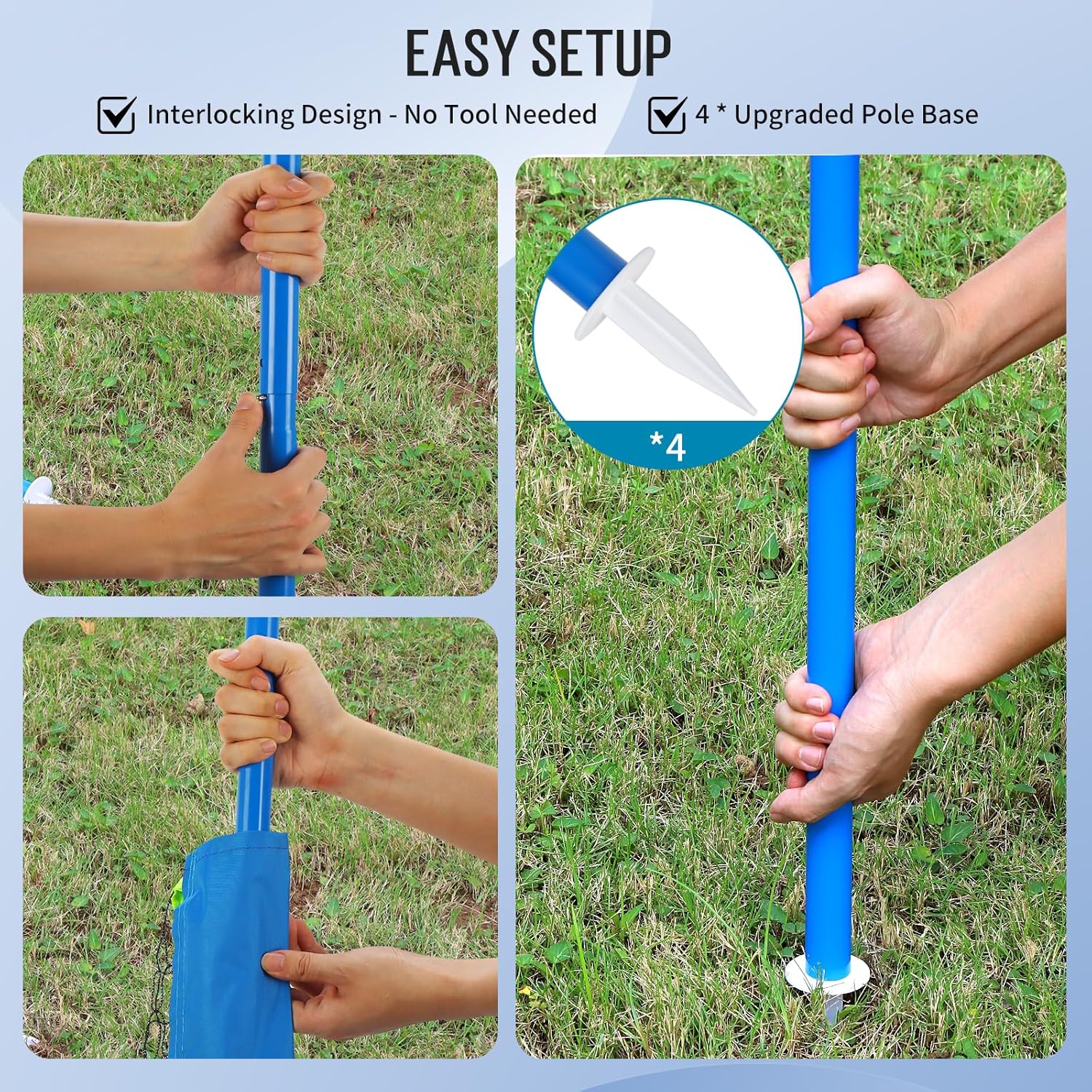 Regine Switzerland Outdoor Volleyball & Badminton Combo Net Set - Adjustable Poles, 4 Rackets, Portable Carry Bag
