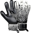 Keeperking Soccer Goalie Gloves - Strong Grip Latex Palms with Finger Protection | Sizes 5-10, 6 Styles