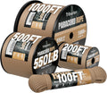 Paracord 550 lb - 200ft Heavy Duty 7-Strand Parachute Cord | Versatile Khaki Survival & Camping Gear