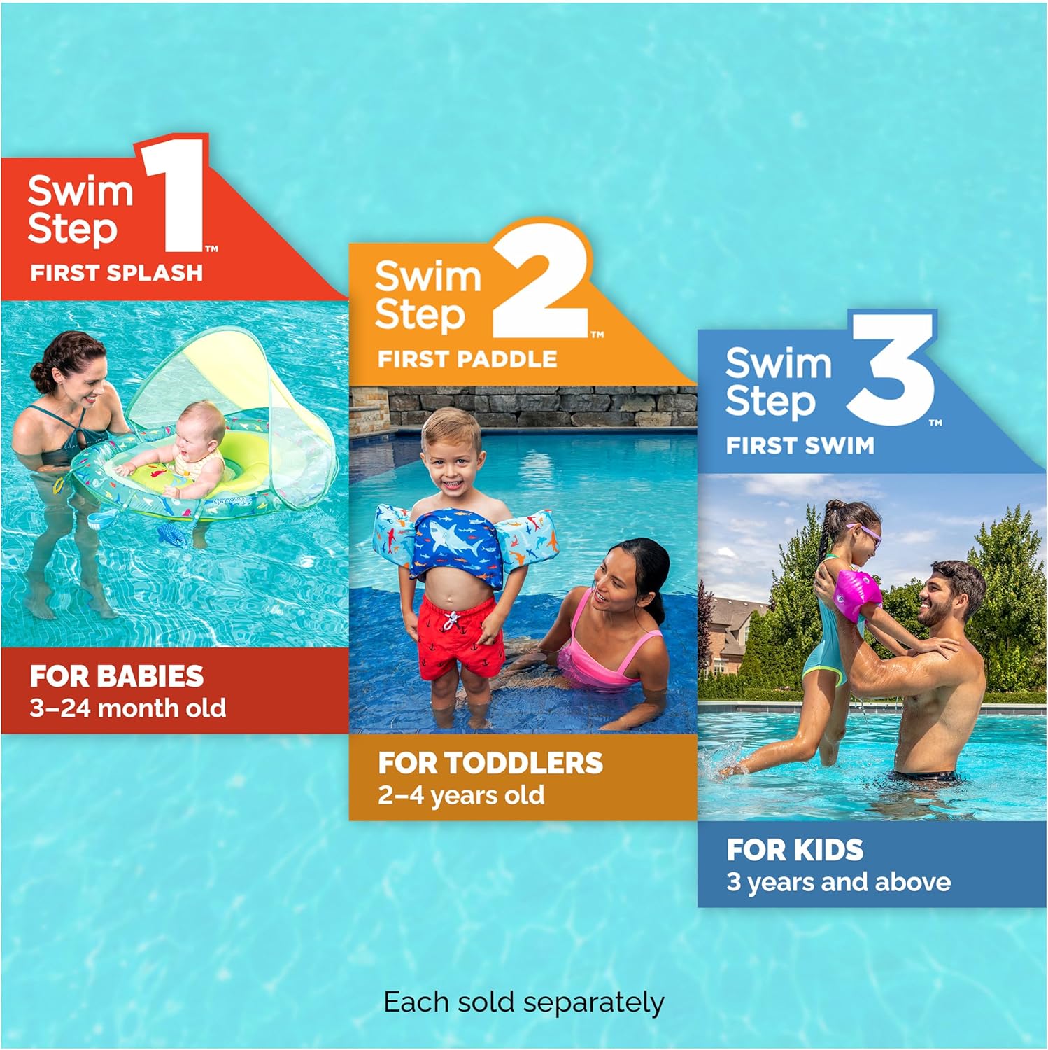 SwimWays Swim Trainer Life Vest - US Coast Guard Approved Kids Swim Vest for Safety & Comfort
