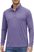 MAGCOMSEN Men's Lightweight 1/4 Zip Pullover | UPF 50+ Sun Protection Athletic Shirt