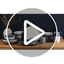 Famiware Ocean Blue 12-Piece Dinnerware Set for 4 | Plates & Bowls
