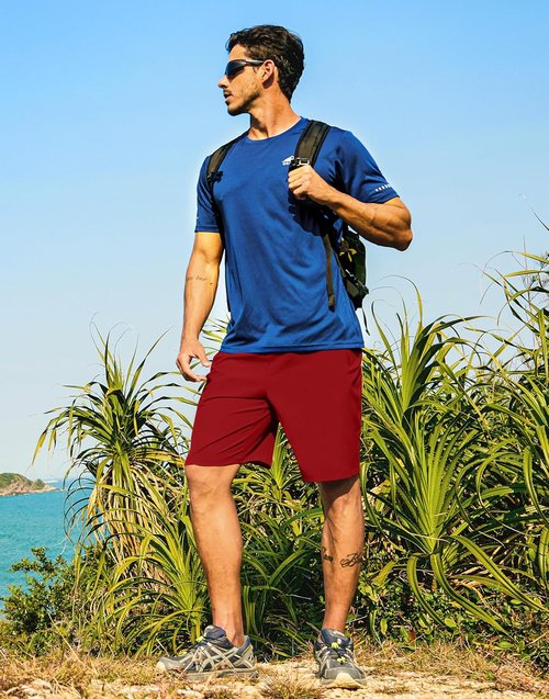 G Gradual Men's Hiking Shorts - Lightweight Quick-Dry Athletic Shorts with 3 Zipper Pockets | 7"/9" Sizes
