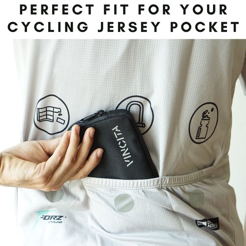 Vincita Essentials Case - Cycling Wallet Made from Tough 600D Polyester Water-Repellant Storage Pouch - Ideal Road Bike Cyclist to Store Spare Tubes, Tyre Levers, Keys, Cards and Phone