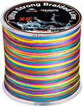 RUNCL 8 Strands Braided Fishing Line - High Visibility, Super Strong & Abrasion Resistant | 328yds to 1093yds, 12lb to 100lb