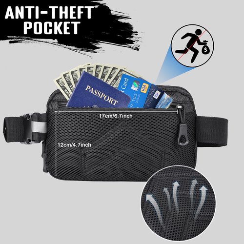 DEYACE Fanny Pack for Guns, Quick Draw CCW EDC Bag Adjustable Fanny Pack Gun Holster for Women and Men