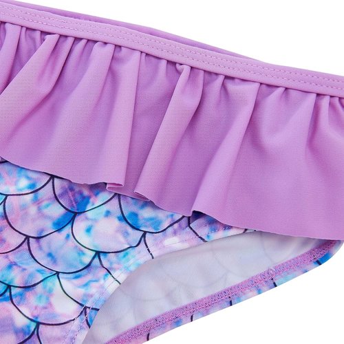Funnycokid Girls Rash Guard Swimsuit Set - Long Sleeve Two-Piece Bathing Suit for Ages 2-10