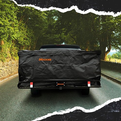 Mockins 40 CuFt XXL Trailer Hitch Cargo Carrier Bag - Waterproof, All-Weather Vinyl | 70"x30"x33" with Straps & Lock