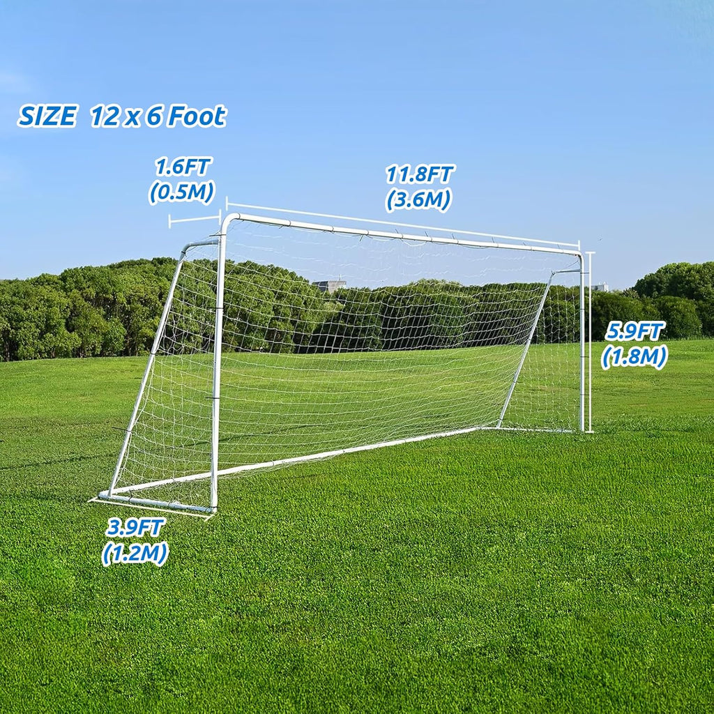 Soccer Goal Nets | Replacement Football Net for 6' x 4', 8' x 6', 12' x 6', 24' x 8' Goals - Posts Not Included
