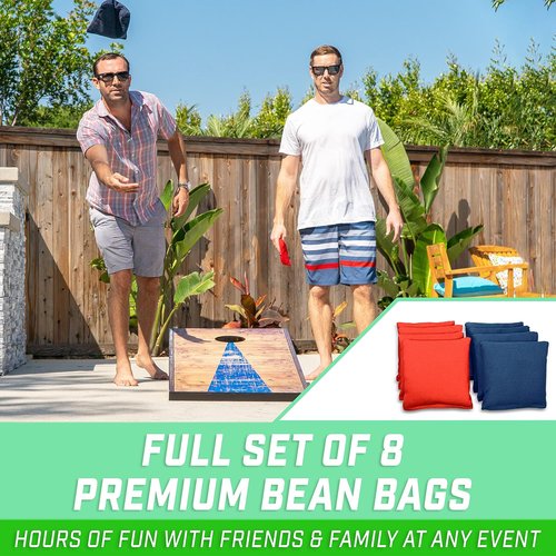 GoSports Portable Cornhole Sets - 8 Styles Available | Choose 4x2 ft or 3x2 ft with 8 Bean Bags & Travel Case