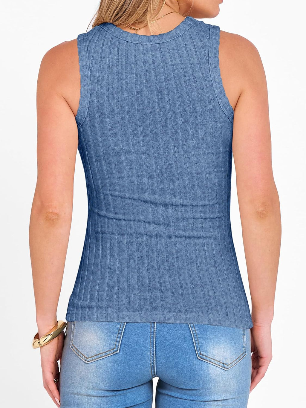 ANRABESS High Neck Tank Top - Women's Sleeveless Summer Shirt | Soft Slim Fit Racerback, Trendy Casual Style