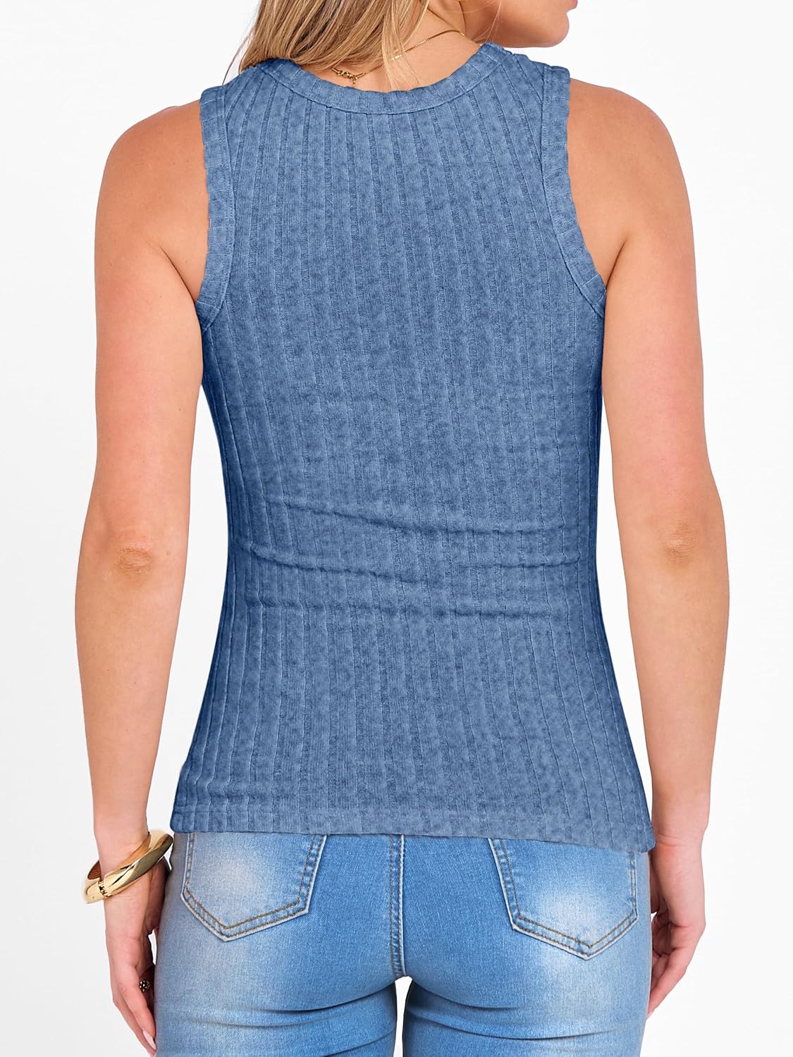 ANRABESS High Neck Tank Top - Women's Sleeveless Summer Shirt | Soft Slim Fit Racerback, Trendy Casual Style