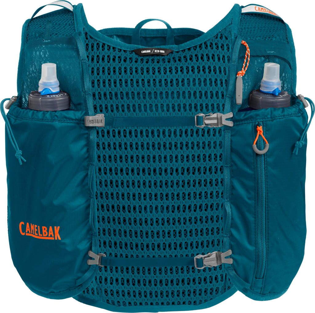 CamelBak Trail Run Hydration Vest with 34oz Capacity, Lightweight Breathable Design and Storage for Trail Running and Training, Corsair Teal 2.0