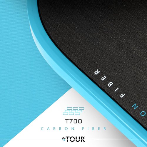 Franklin Sports Pro Pickleball Paddles - Tour Series Raw Carbon Fiber T700 - USA Approved | Unibody Design - Gray, Blue & Pink